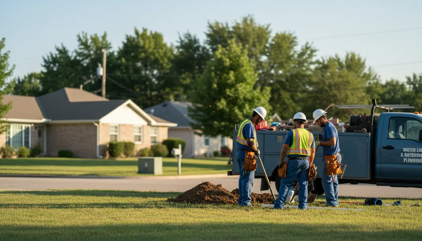 Residential water line and bathroom plumbing service in Arcadia, LA
